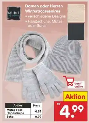 Netto Marken-Discount Damen oder Herren Winteraccessoires Angebot