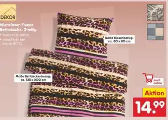 Netto Marken-Discount Microfaser-Fleece Bettwäsche, 2-teilig Angebot