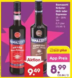 Netto Marken-Discount Ramazotti Kräuterlikör oder Espresso Angebot