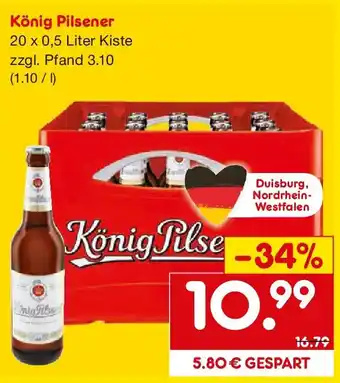 Netto Marken-Discount König Pilsener Angebot