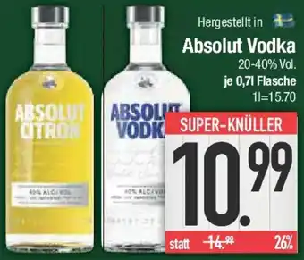 E-Center Absolut Vodka Angebot