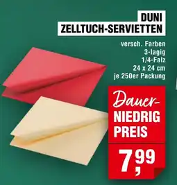 Handelshof DUNI ZELLTUCH-SERVIETTEN Angebot