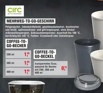 Handelshof circ NETTE MEHRWEG MEHRWEG-TO-GO-GESCHIRR - COFFEE-TO- GO-DECKEL Angebot