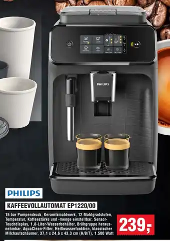 Handelshof PHILIPS KAFFEEVOLLAUTOMAT EP1220/00 Angebot