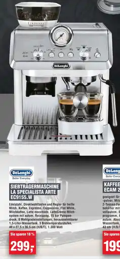 Handelshof DeLonghi SIEBTRÄGERMASCHINE LA SPECIALISTA ARTE EC9155.W Angebot