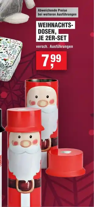 Handelshof WEIHNACHTS- DOSEN, JE 2ER-SET Angebot