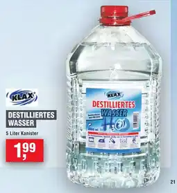 Handelshof KLAX DESTILLIERTES WASSER Angebot
