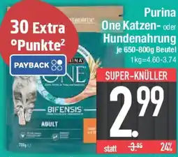 E-Center Purina One Katzen- oder Hundenahrung Angebot