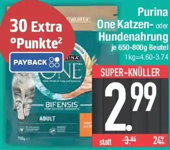 E-Center Purina One Katzen- oder Hundenahrung Angebot