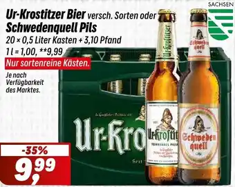 Simmel Ur-Krostitzer Bier oder Schwedenquell Pils Angebot