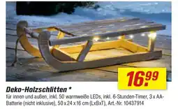 toom Baumarkt Deko-Holzschlitten Angebot