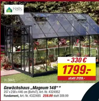 toom Baumarkt Gewächshaus „Magnum 148“ Angebot