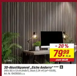 toom Baumarkt 3D-Akustikpaneel ,,Eiche Andorra" Angebot
