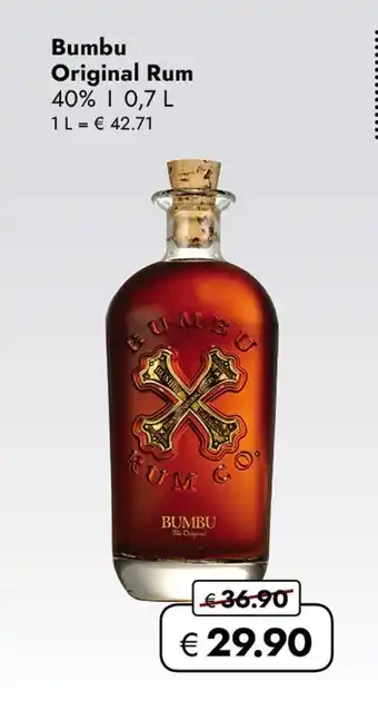 Travel Free Bumbu original rum Angebot