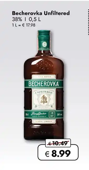 Travel Free Becherovka unfiltered liqueur Angebot
