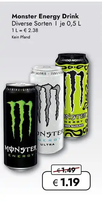 Travel Free Monster energy drink Angebot