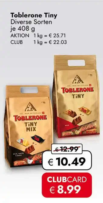 Travel Free Toblerone tiny Angebot