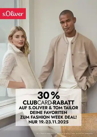 Travel Free S.oliver 30 % clubcard-rabatt Angebot