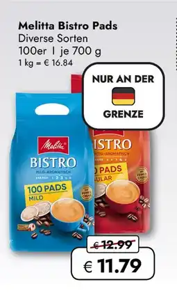 Travel Free Melitta bistro pads Angebot