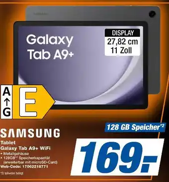 Expert Samsung tablet galaxy tab a9+ wifi Angebot