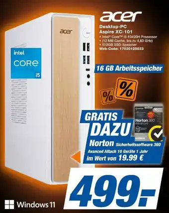 Expert Acer desktop-pc aspire xc-101 Angebot