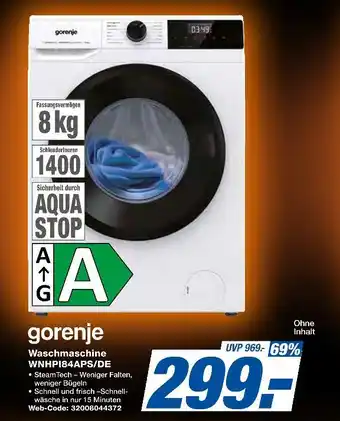 Expert Gorenje waschmaschine wnhp184aps/de Angebot
