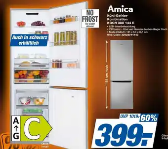 Expert Amica kühl-gefrier-kombination kgcn 388 144 e Angebot