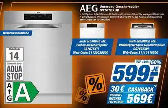 Expert Aeg unterbau-geschirrspüler gs767exub Angebot