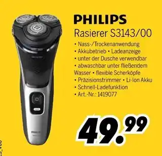 MEDIMAX Philips rasierer s3143/00 Angebot