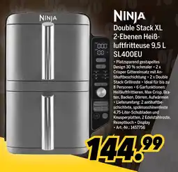 MEDIMAX Ninja double stack xl 2-ebenen heißluftfritteuse 9,5 l sl400eu Angebot