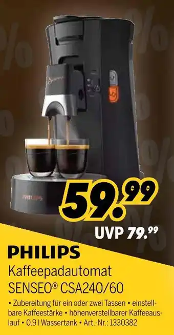 MEDIMAX Philips kaffeepadautomat senseo csa240/60 Angebot