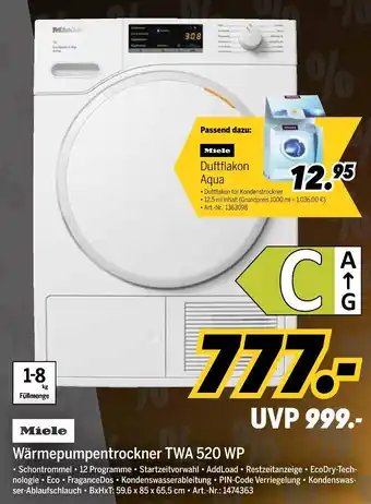 MEDIMAX Miele wärmepumpentrockner twa 520 wp Angebot
