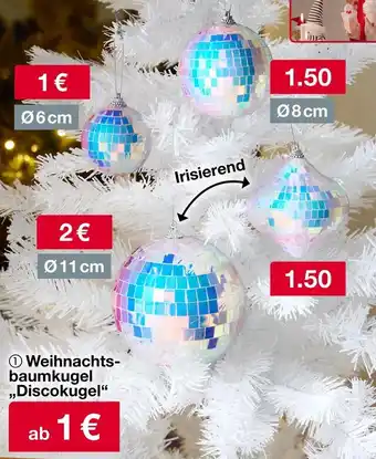 Woolworth Weihnachtsbaumkugel 'discokugel' Angebot