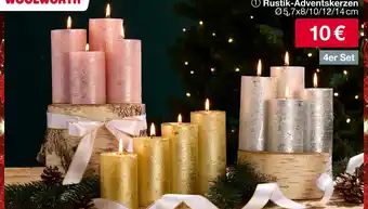 Woolworth Rustik-adventskerzen Angebot