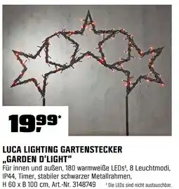 OBI Luca lighting gartenstecker garden d'light Angebot