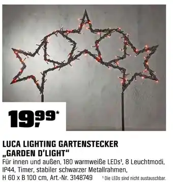 OBI Luca lighting gartenstecker garden d'light Angebot