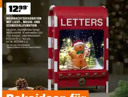 OBI Weihnachtsdekoration mit licht-, musik- und schneefallfunktion Angebot