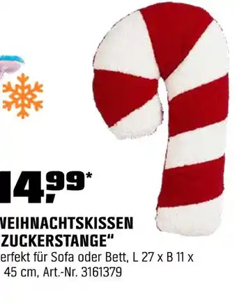 OBI Weihnachtskissen zuckerstange Angebot