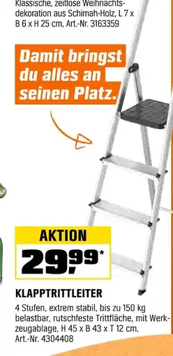OBI Klapptrittleiter Angebot