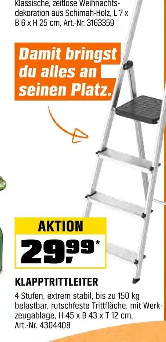 OBI Klapptrittleiter Angebot