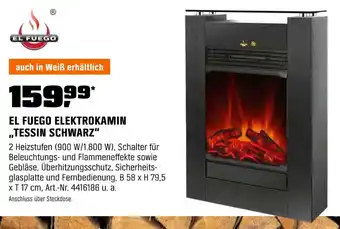 OBI El fuego elektrokamin tessin schwarz Angebot