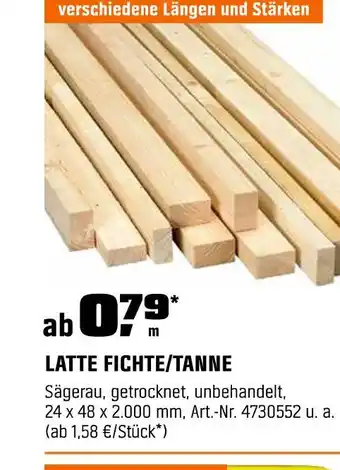 OBI Latte fichte/tanne Angebot