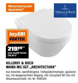OBI Villeroy & boch wand-wc-set „architectura“ Angebot