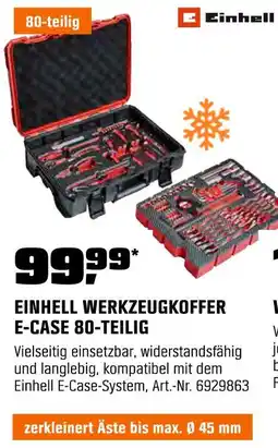 OBI Einhell werkzeugkoffer e-case 80-teilig Angebot