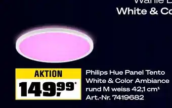 OBI Philips hue panel tento white & color ambiance rund m weiss Angebot