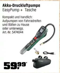 OBI Bosch akku-druckluftpumpe easypump + tasche Angebot