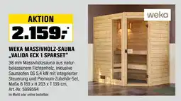 OBI Weka massivholz-sauna „valida eck 1 sparset“ Angebot