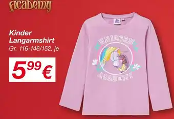 KiK Academy kinder langarmshirt Angebot