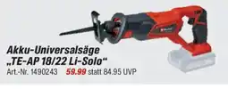 toom Baumarkt Einhell Akku-Universalsäge „TE-AP 18/22 Li-Solo" Angebot