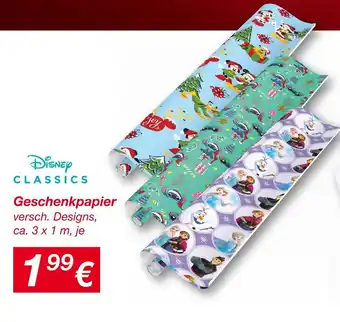 KiK Disney geschenkpapier Angebot